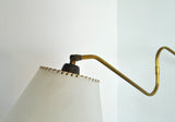 Danish Swing Arm Brass Wall Lamp, 1950s