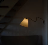 Danish Swing Arm Brass Wall Lamp, 1950s