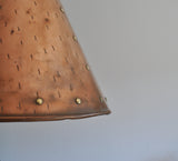 Cone Shaped Handcrafted Copper Pendant from Denmark, 1970s