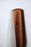 Scandinavian Modern Danish Wall Light in Teak, Brass and Opaline Glass, 1960s