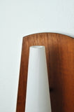 Scandinavian Modern Danish Wall Light in Teak, Brass and Opaline Glass, 1960s