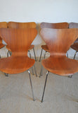 Series 7 Teak Dining Chairs by Arne Jacobsen for Fritz Hansen, 1973, Set of 8