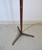 Danish Modern Teak floor lamp with brass details, 1960s