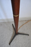 Danish Modern Teak floor lamp with brass details, 1960s