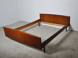 Danish Modern teak double bed by Danish Sannemann, 1960s.