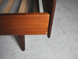 Danish Modern teak double bed by Danish Sannemann, 1960s.