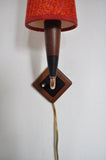 Mid-Century Modern Danish teak and copper wall sconce, 1950s