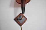 Mid-Century Modern Danish teak and copper wall sconce, 1950s