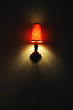 Mid-Century Modern Danish teak and copper wall sconce, 1950s