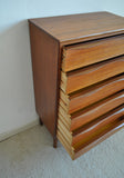 Danish Modern chest of drawers in teak veneer with six drawers