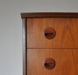 Danish Modern chest of drawers in teak veneer with three drawers