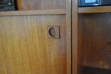 Danish teak racking system with cabinets and shelves