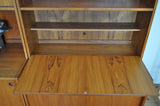 Danish teak racking system with cabinets and shelves