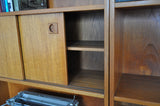 Danish teak racking system with cabinets and shelves