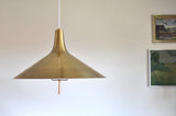 Danish Midcentury Modern Chandelier in brass, 1950s in the style of Paavo Tynell