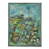 Contemporary Abstract Impressionism painting - The City at the Ocean II