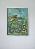 Contemporary Abstract Impressionism painting - The City at the Ocean II