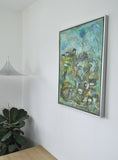 Contemporary Abstract Impressionism painting - The City at the Ocean II