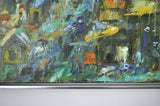 Contemporary Abstract Impressionism painting - The City at the Ocean I