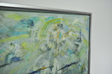 Contemporary Abstract Impressionism painting - The City at the Ocean I