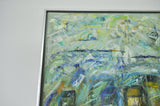 Contemporary Abstract Impressionism painting - The City at the Ocean I