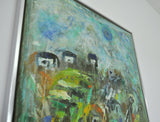 Contemporary Abstract Impressionism painting - The City at the Ocean II