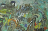 Contemporary Abstract Impressionism painting - The City at the Ocean II