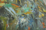 Contemporary Abstract Impressionism painting - The City at the Ocean I