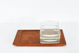 Danish Modern Teak Serving Tray with Glass Bowls by Wiggers, Denmark, 1960s