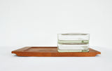 Danish Modern Teak Serving Tray with Glass Bowls by Wiggers, Denmark, 1960s