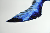 Glass bird by Tróndur Patursson in blue colors