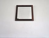 Rare swedish rosewood mirror with silver detail by Uno & Östen Kristiansson. Produced by Luxus in Vittsjö, 1960s.