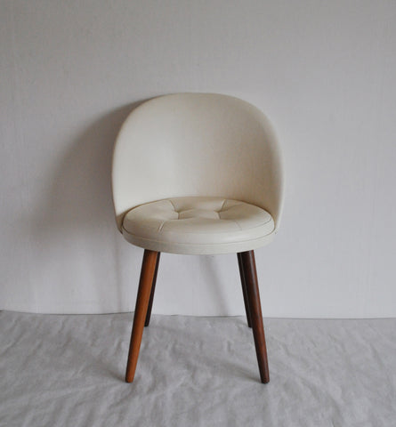Elegant Scandinavian Modern Vanity Chair designed in the 1950s