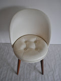 Elegant Scandinavian Modern Vanity Chair designed in the 1950s