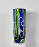 Kosta Vase by Vicke Lindstrand with Abstract Decoration of Birds, Sweden