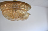 Danish Mid-Century Glass and Brass Chandeliers by Vitrika