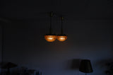 Danish Mid-Century Glass and Brass Chandeliers by Vitrika