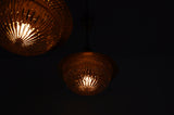 Danish Mid-Century Glass and Brass Chandeliers by Vitrika