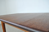 Hans J. Wegner Drop Leaf Side Table in Solid Teak and Oak for GETAMA