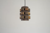 Danish lamp with beautifully patinated brass elements, design by Werner Schou for Coronell