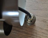 Danish lamp with beautifully patinated brass elements, design by Werner Schou for Coronell