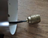 Danish lamp with beautifully patinated brass elements, design by Werner Schou for Coronell