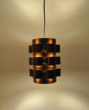 Danish lamp with beautifully patinated brass elements, design by Werner Schou for Coronell