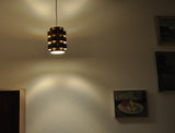 Danish lamp with beautifully patinated brass elements, design by Werner Schou for Coronell
