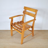 Danish Mid-Century Patinated Childrens Chair in Wood, 1950s