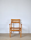 Danish Mid-Century Patinated Childrens Chair in Wood, 1950s