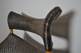 Woven Rattan Chair and Stool by Yuzuru Yamakawa