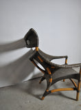 Woven Rattan Chair and Stool by Yuzuru Yamakawa