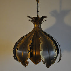Hanging brass lamp from the 60s by Svend Aage Holm Sørensen