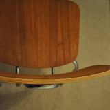 Danish dining chairs. Teak and chromed steel